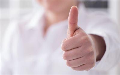 Thumbs up, success sign, business concepts, business man, Thumbs Up Sign
