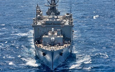 USS Carter Hall, LSD-50, 4k, dock landstigningsfartyg, Usa: S Flotta, AMERIKANSKA arm&#233;n, battleship, US Navy, Harpers Ferry-klass, USS Carter Hall LSD-50