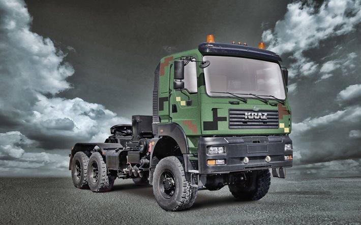 KrAZ 6510 TE, 4k, ucraino trucks LKW, 2019 camion 6x6, KrAZ-6510TE, trattore, camion, KrAZ
