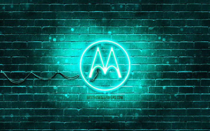 ダウンロード画像 Motorolaターコイズブルーロゴ 4k ターコイズブルー Brickwall モトローラのロゴ ブランド モトローラ ネオンのロゴ モトローラ フリー のピクチャを無料デスクトップの壁紙