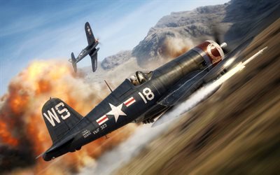 Chance Vought F4U Corsair, F4U-4, US carrier-based fighter, Second World War, US Navy, VMF-323, Marine Fighter Attack Squadron