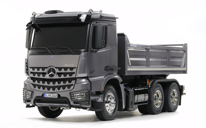 Mercedes-Benz Arocs 3348, 4k, 2018 camion 6x4, Camion Ribaltabile, nuovo Arocs, camion, Mercedes