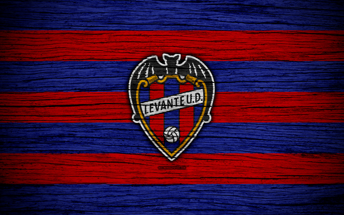 FC Levante, 4k, Spanien, LaLiga, tr&#228;-struktur, fotboll, Levante, football club, La Liga, Levante FC