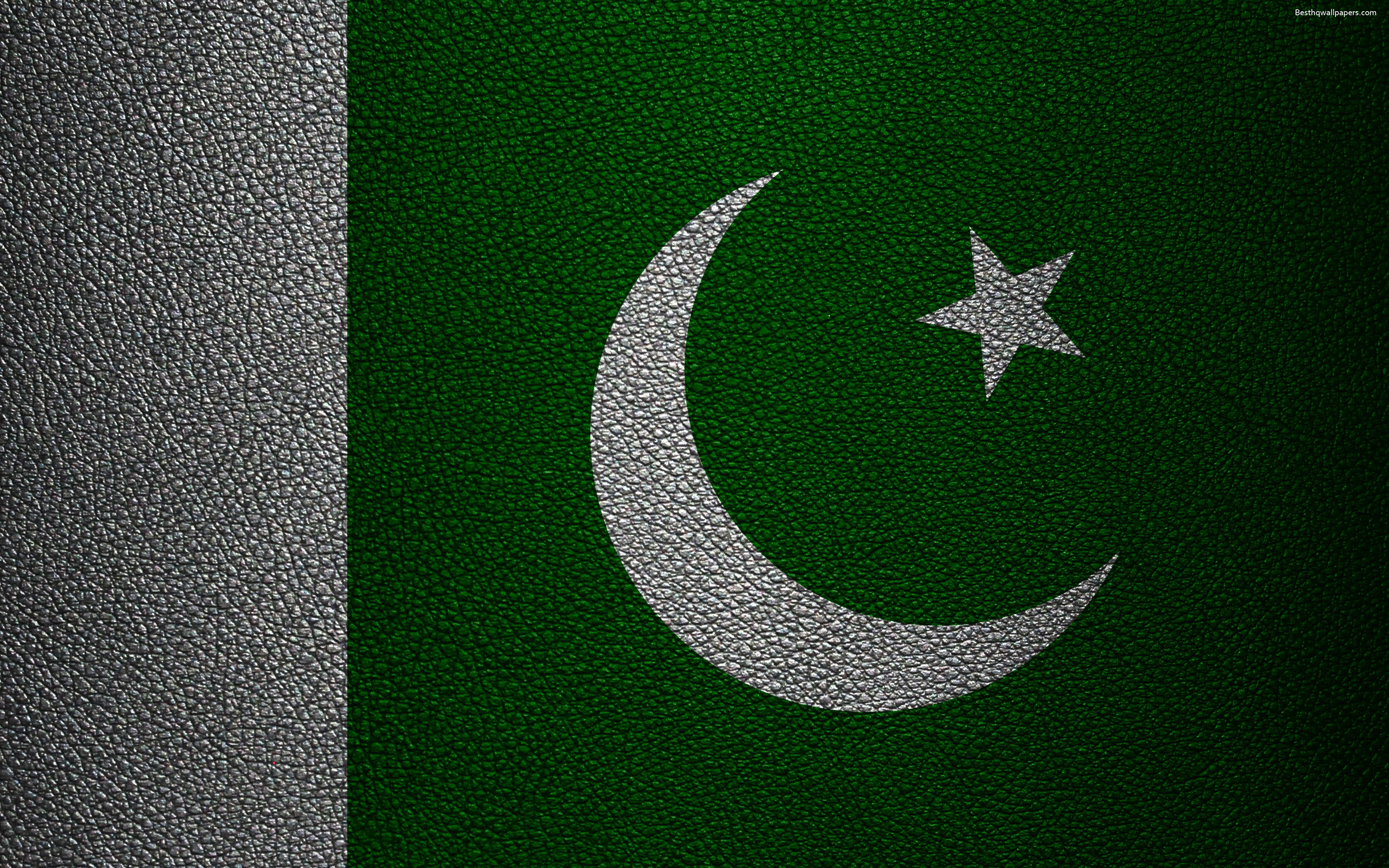 ダウンロード画像 フラグのパキスタン 4k 革の質感 パキスタンのフラグ アジア 世界の国旗 パキスタン 画面の解像度 3840x2400 壁紙デスクトップ上