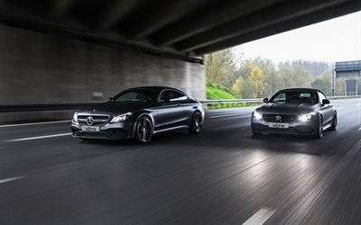 4k, Mercedes-Benz C63 AMG, road, Bilar 2018, Vaeth, tuning, supercars, Mercedes