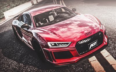 ABT, tuning, Audi R8 V10, supercars, 2018 cars, Audi R8, road, Audi