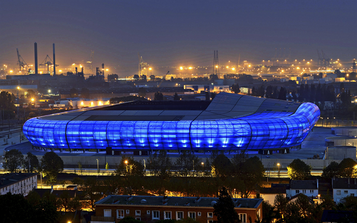 Stade Oceane, Haven, Frankrike, League 2, Franska Football Stadium, Kv&#228;ll, Le Havre AC-Stadion
