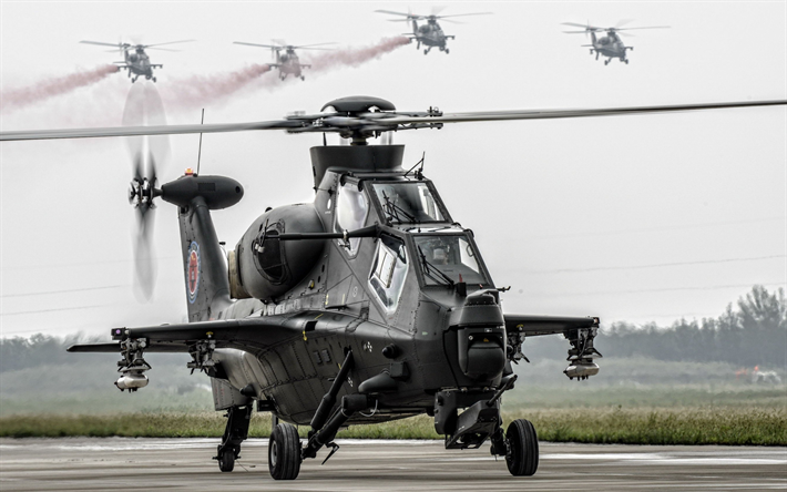 CAIC WZ-10, attack helikopter, Kinesiska strid helikopter, Kinesiska Flygvapnet, milit&#228;ra helikoptrar