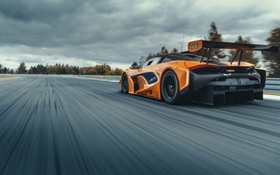 McLaren 720S GT3, 2019, racing car, rear view, tuning 720S, race track, McLaren