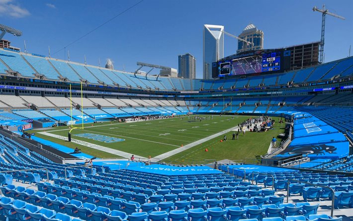 Bank of America Stadium, inside view, Carolina Panthers stadium, NFL, Charlotte, North Carolina, USA, Carolina Panthers, NFL stadiums, National Football League