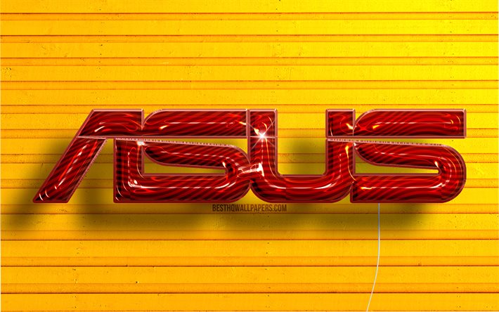 تحميل خلفيات شعار Asus دقة فوركي بالونات حمراء واقعية العلامة التجارية شعار Asus 3d خلفيات خشبية صفراء اسوس لسطح المكتب مجانا صور لسطح المكتب مجانا
