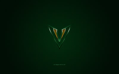 Tampa Bay Vipers, American football club, XFL, green logo, green carbon fiber background, American football, Florida, USA, Tampa Bay Vipers logo