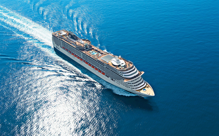 MSC Divina, 4k, cruise ship, sea, Divina, MSC Cruises
