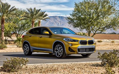 BMW X2, F39, 2018, new compact crossover, new cars, new golden X2, exterior, German cars, X2 M, BMW