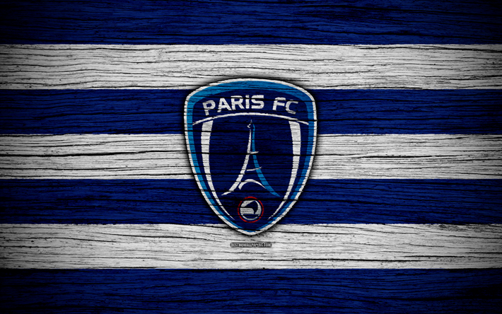 Paris FC, 4k, Ligue 2, fotboll, tr&#228;-struktur, Frankrike, Paris, football club, Liga 2, FC-Paris