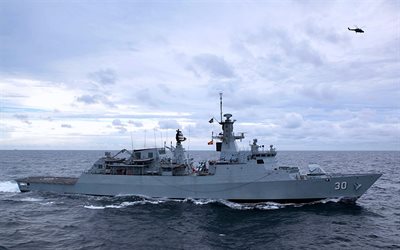 KD Lekiu, FFGH 30, frigate, F30, warship, Navy of Malaysia, Lekiu-class frigates, Royal Malaysian Navy, Type F2000 frigate