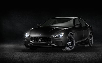 Maserati Ghibli S, 4k, auto di lusso, 2018 auto, nero Ghibli, Maserati