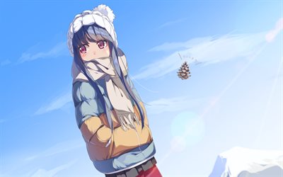 Yuru Camp, Shima Rin, winter, manga, art