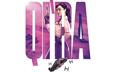 Solo A Star Wars Story, 2018, science fiction, Emilia Clarke, QiRa, art, American actress, poster, new movies