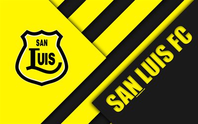 San Luis FC, San Luis de Quillota, 4k, Chilean football club, material design, yellow black abstraction, logo, emblem, Kilot, Chile, Chilean Primera Division, football