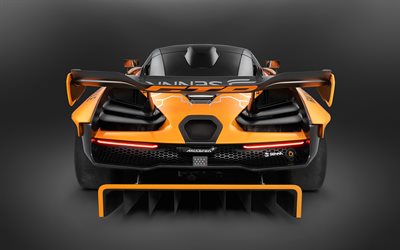 4k, la McLaren di Senna GTR Concept, supercar, vista posteriore, 2018 auto, hypercars, la McLaren di Senna, la McLaren
