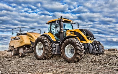 Valtra T 230 CVT, 4k, raccolto, 2019 trattori, macchine agricole, HDR, Valtra T-series, la raccolta di mais, trattore in campo, agricoltura, Valtra