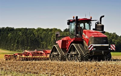 Case IH Steiger 620, tractor on tracks, tractor with a plow, agricultural machinery, tractor, Case