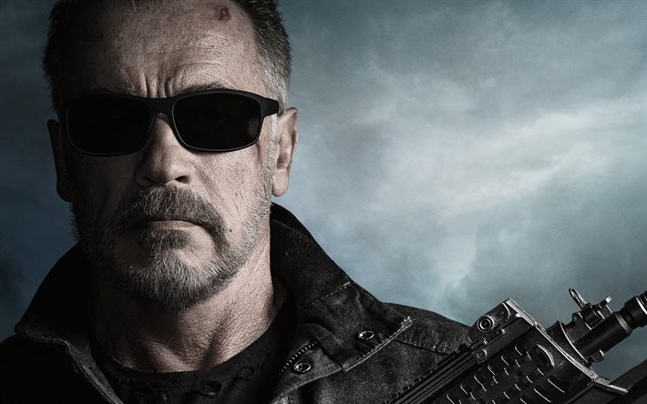 Terminator, 4k, 2019 elokuva, Terminator Tumma Kohtalo, science fiction elokuvia, Arnold Schwarzenegger