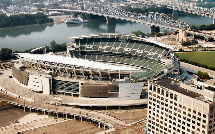 Paul Brown Stadium, Cincinnati, Ohio, Cincinnati Bengals Est&#225;dio, Cincinnati Bengals, Est&#225;dios da NFL, est&#225;dio de futebol, A Liga Nacional De Futebol, EUA