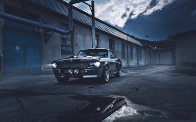 Ford Shelby Mustang GT500 Eleanor, retro autot, 1967 autoja, tuning, lihas autoja, 1967 Ford Mustang, amerikkalaisten autojen, Ford