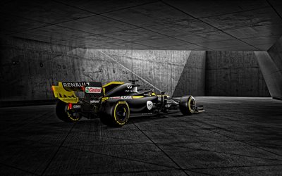 2020, Renault RS20, F1, vue de l&#39;arri&#232;re, &#224; l&#39;ext&#233;rieur, la Formule 1 &#224; 2020, les voitures de course, Renault