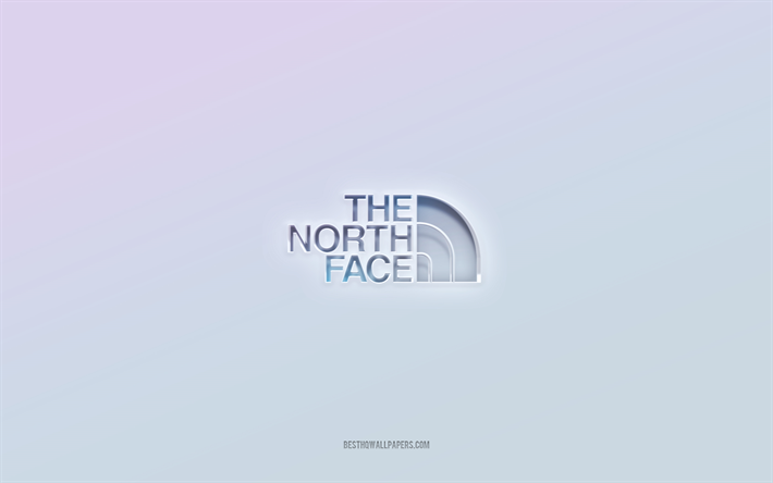 The North Face logo, cut out 3d text, white background, The North Face 3d logo, The North Face emblem, The North Face, embossed logo, The North Face 3d emblem