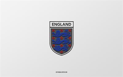 England national football team, white background, football team, emblem, UEFA, England, football, England national football team logo, Europe