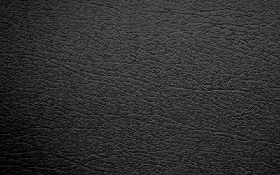 ブラックレザーの質感, 4k, 革の背景, 生地の質感, ブラックレザー, 繊維