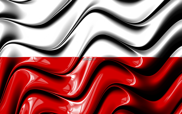 Polska flaggan, 4k, Europa, nationella symboler, Flagg, 3D-konst, Polen, Europeiska l&#228;nder, Polen 3D-flagga