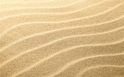 砂質感, 4k, 砂漠, マクロ, 砂浜の背景, 砂丘, 砂をパターン, 砂