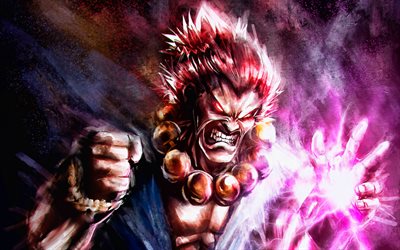 Akuma, 4k, taistelija, Street Fighter V, 2019 pelej&#228;, fighting simulaattori, Street Fighter 5