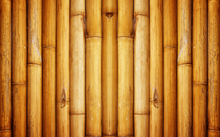 brown bamboo texture, 4k, bambusoideae sticks, bamboo textures, bamboo canes, bamboo sticks, brown wooden background, bamboo
