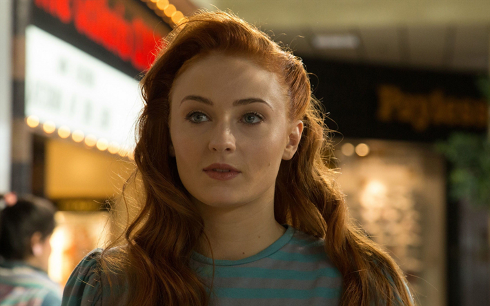 sophie turner, attrice inglese, ritratto, jean grey, sophie turner ritratto, inglese stelle