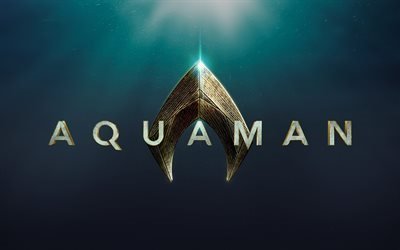 Aquaman, 2017, Justice League, Emblem, logotyp, superhj&#228;lte