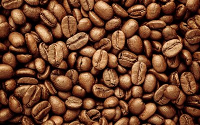coffee beans, coffee concepts, large grains, coffee background