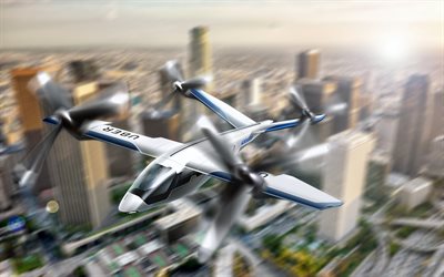 Karem Flygplan, flygande taxi, eVTOL, UBER, drone, elektrisk helikopter