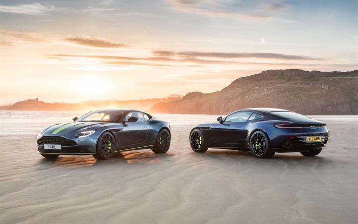 Aston Martin DB11 AMR, 4k, 2019 voitures, supercars, Aston Martin DB11, le d&#233;sert, les Aston Martin
