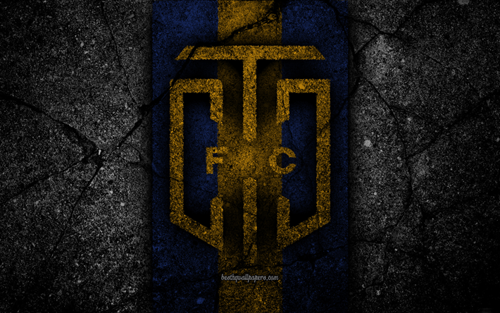 Cape Town City FC, 4k, emblema, Sud Africa, Premier League, calcio, logo, grunge, Citt&#224; del Capo, nero, pietra, asfalto texture, FC Cape Town City