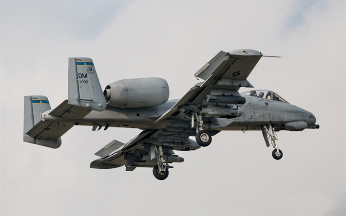 Fairchild Republic A-10 Thunderbolt II, US Air Force, US military assault aircraft, USA, A-10, combat aviation