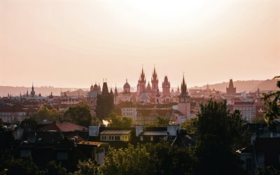Prague Castle, morning, sunrise, tourism, travel, Prague, Czech Republic, landmarks