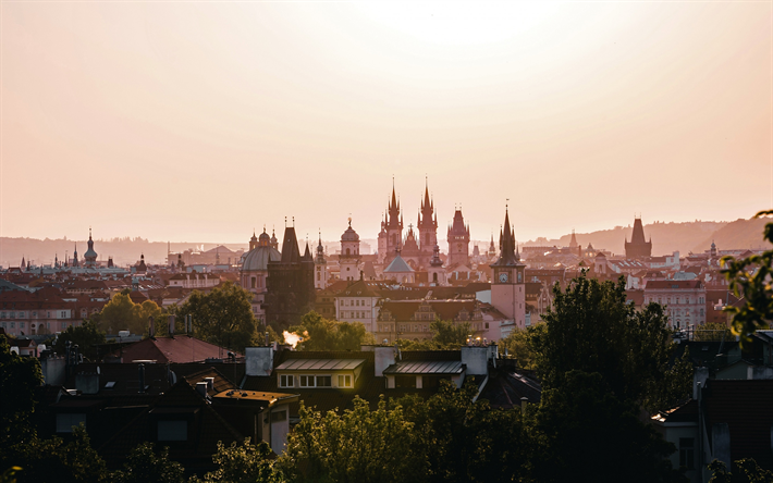 ダウンロード画像 プラハ城 朝 サンライズ 観光 旅行 プラハ チェコ共和国 ランドマーク フリー のピクチャを無料デスクトップの壁紙