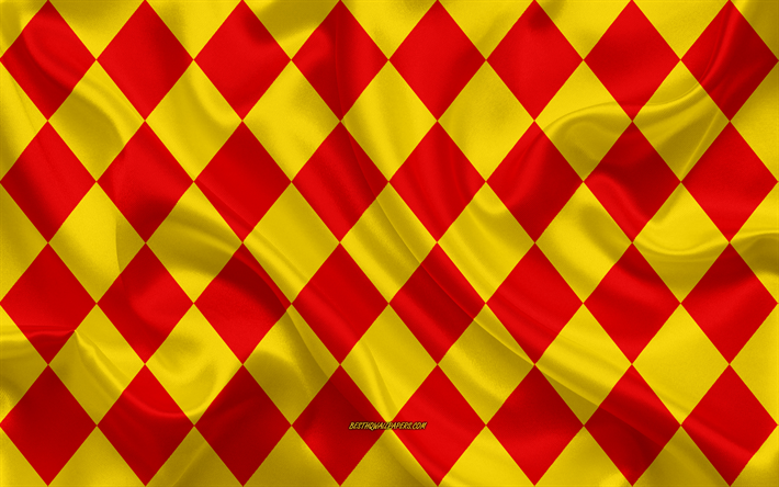 Flag of Angoumois, 4k, French region, silk flag, regions of France, silk texture, Angoumois flag, creative art, Angoumois, France