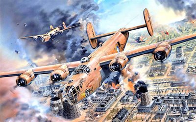 Consolidated B-24 Liberator, American bombardiere pesante, la seconda Guerra Mondiale, USA, B-24, la seconda GUERRA mondiale, il 9 Army Air Force, 512th BS