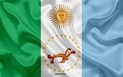 Flag of Chaco, 4k, silk flag, province of Argentina, silk texture, Chaco flag, creative art, Chaco, Argentina